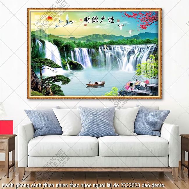 tranh phong canh thien nhien thac nuoc nguoi lai do 2322023 dao
